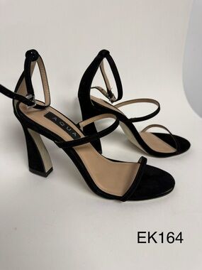 AQUA x Maeve Reilly Jenni Black Strappy High Heel Sandals 6M